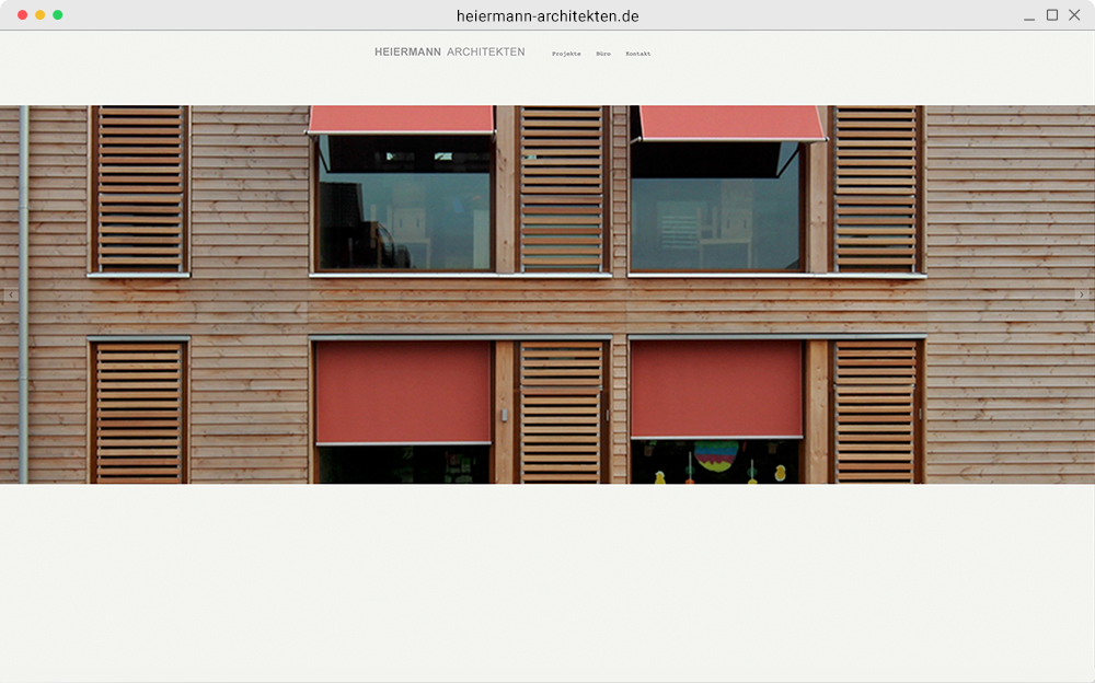 Webauftritt Heiermann Architekten