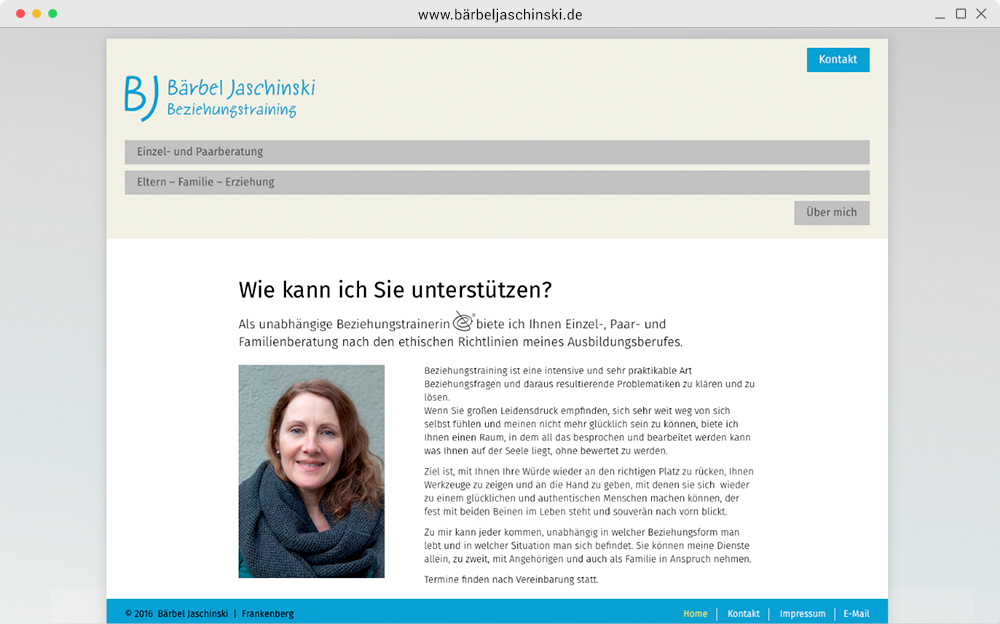 Webauftritt www.bärbeljaschinski.de