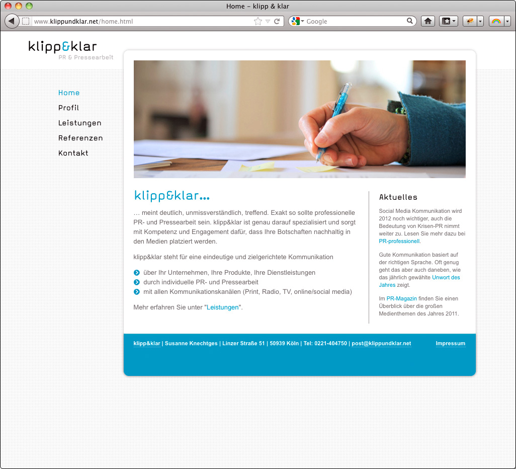 Webauftritt www.klippundklar.net