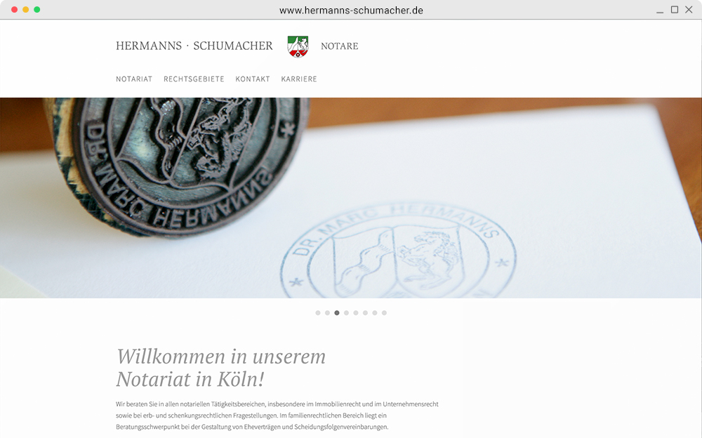 Webauftritt Dr. Marc Hermanns · Dr. Robert Schumacher